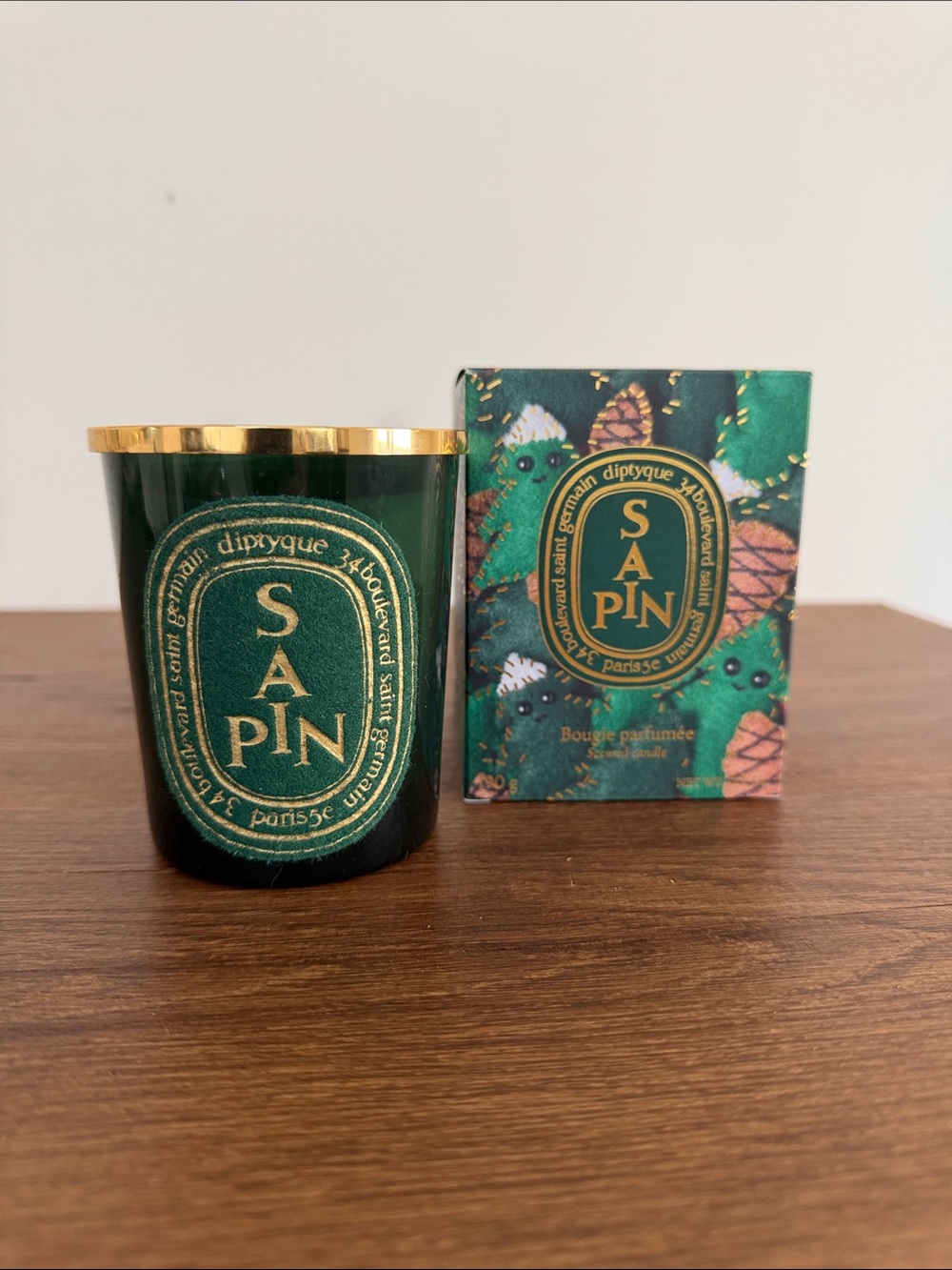 Diptyque Sapin Candle in
Original Box with Gold Lid (6.5 oz)